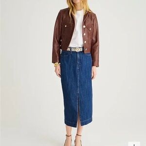 J. Crew Denim Midi Skirt Size 29